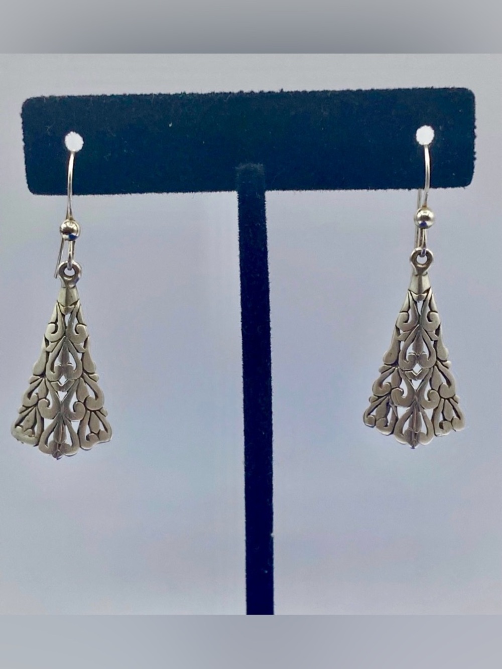 Sterling Silver Jezlaine Triangle Earrings